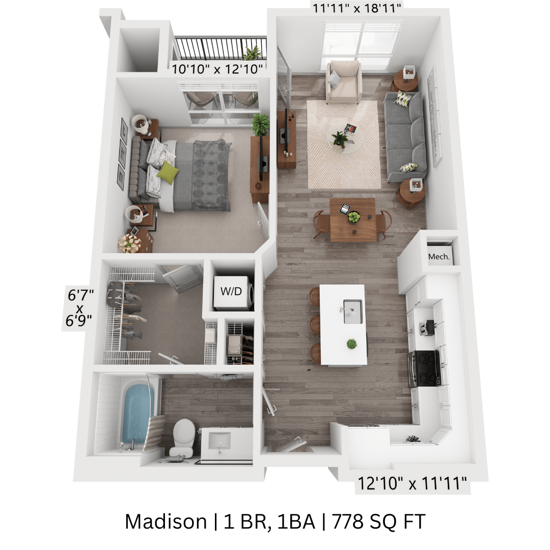 1 Bedroom - madison