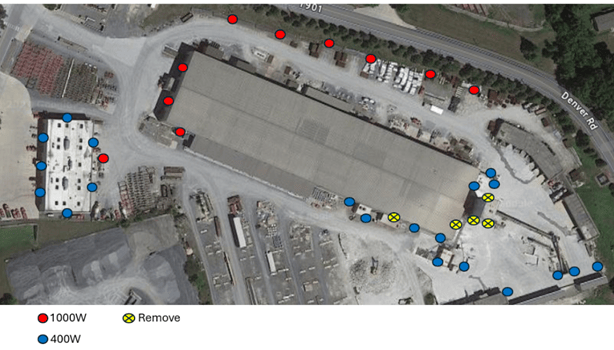 Map of High Concrete Group Denver LED Lighting Upgrades